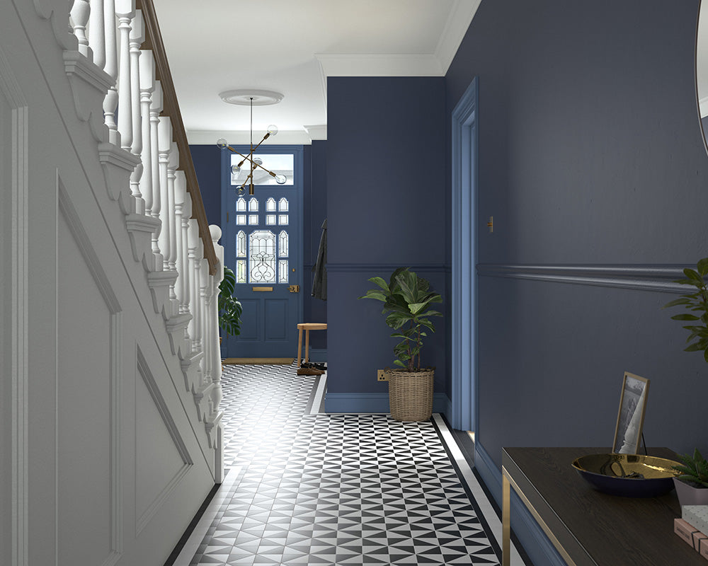 Dulux Heritage DH Oxford Blue Paint in Hallway