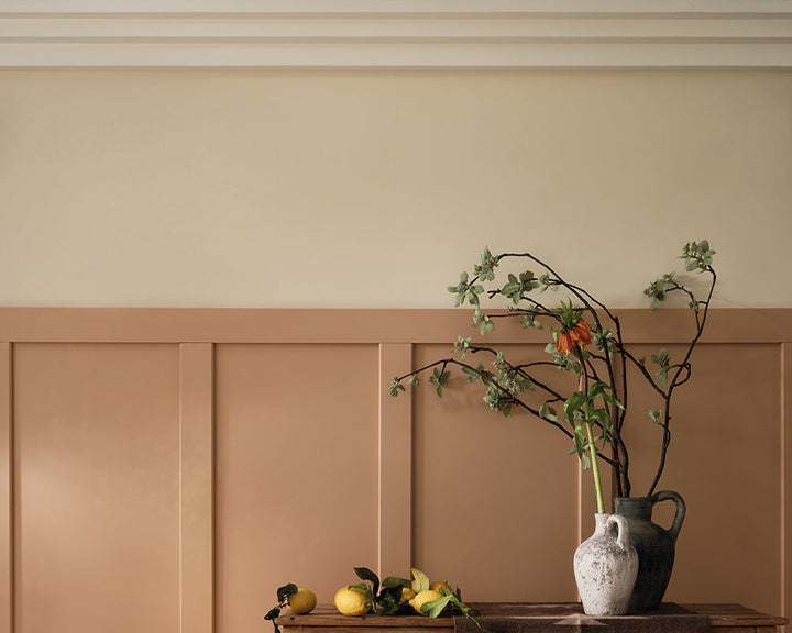 Pointing 2003 paint by Farrow & Ball in a room with panelling