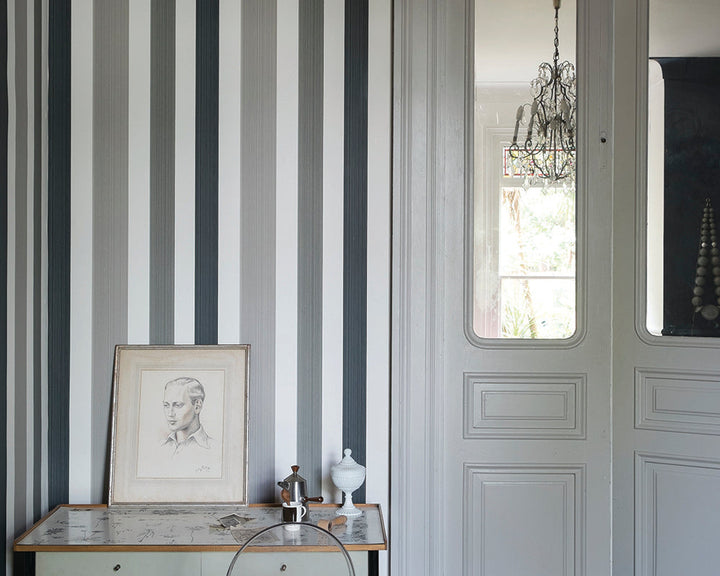 Farrow and Ball Chromatic Stripe Wallpaper detail