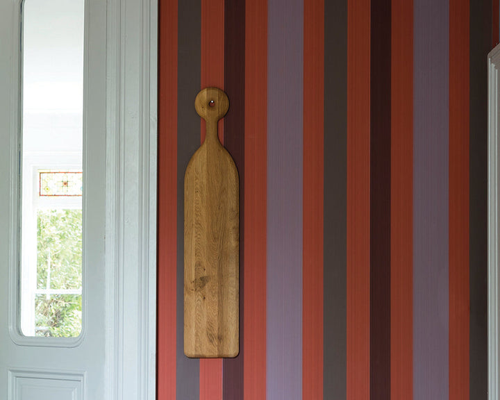 Farrow and Ball Chromatic Stripe Wallpaper in a room