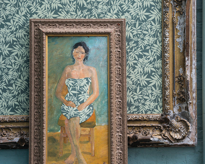 Farrow and Ball Jasmine Wallpaper with a traditional artwork