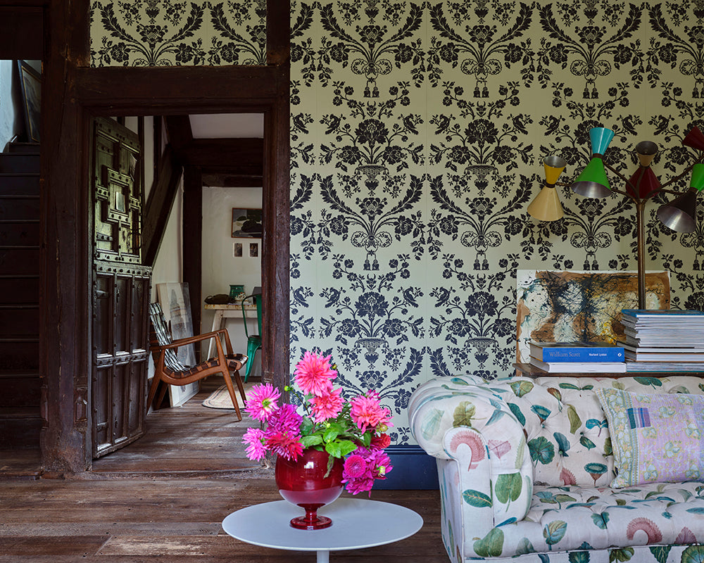 Farrow and Ball St Antoine Wallpaper in a Arts and Crafts home