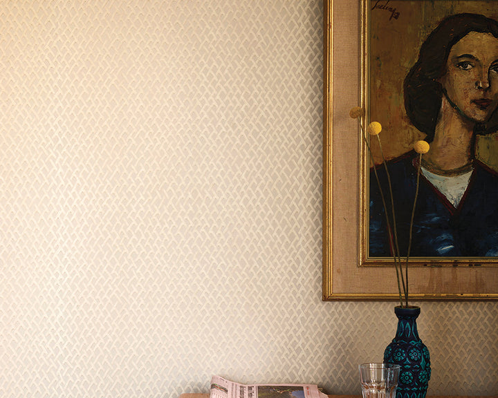 Farrow and Ball Amime Wallpaper with a painting