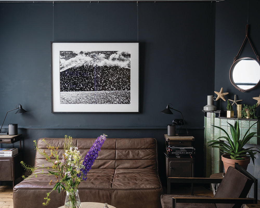 Black Blue 95 paint by Farrow & Ball in a living room