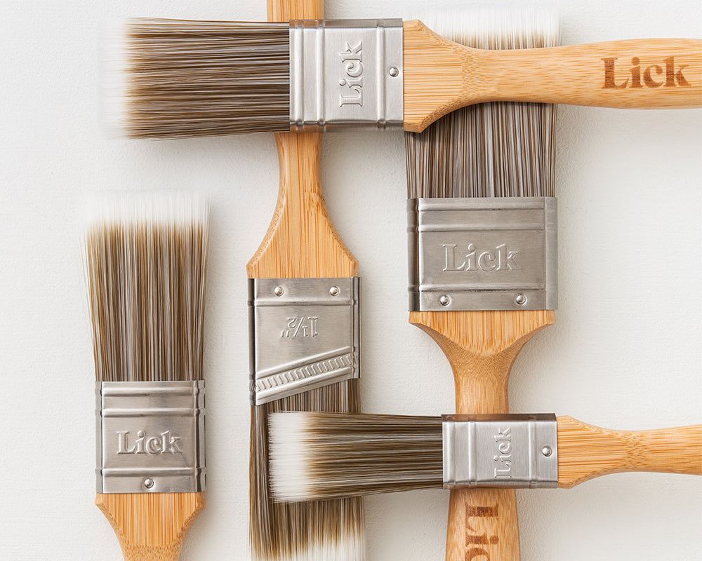 Lick Tools Flat and Sash Paint Brush Set - 3 Pack