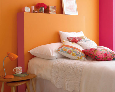 Little Greene Marigold 209 Paint in a bedroom