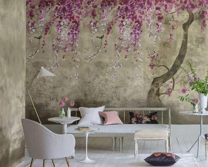 Designers Guild Shinsha Scene 2 Wallpaper on a wall