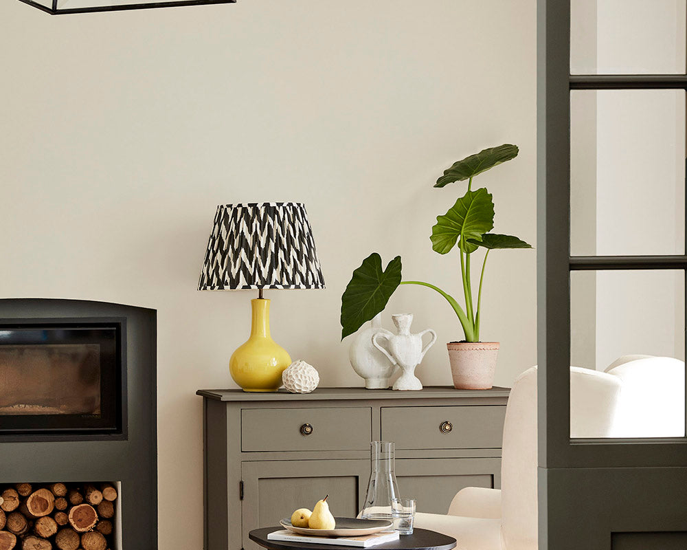 Little Greene Portland Stone Pale 155 Paint in a living room