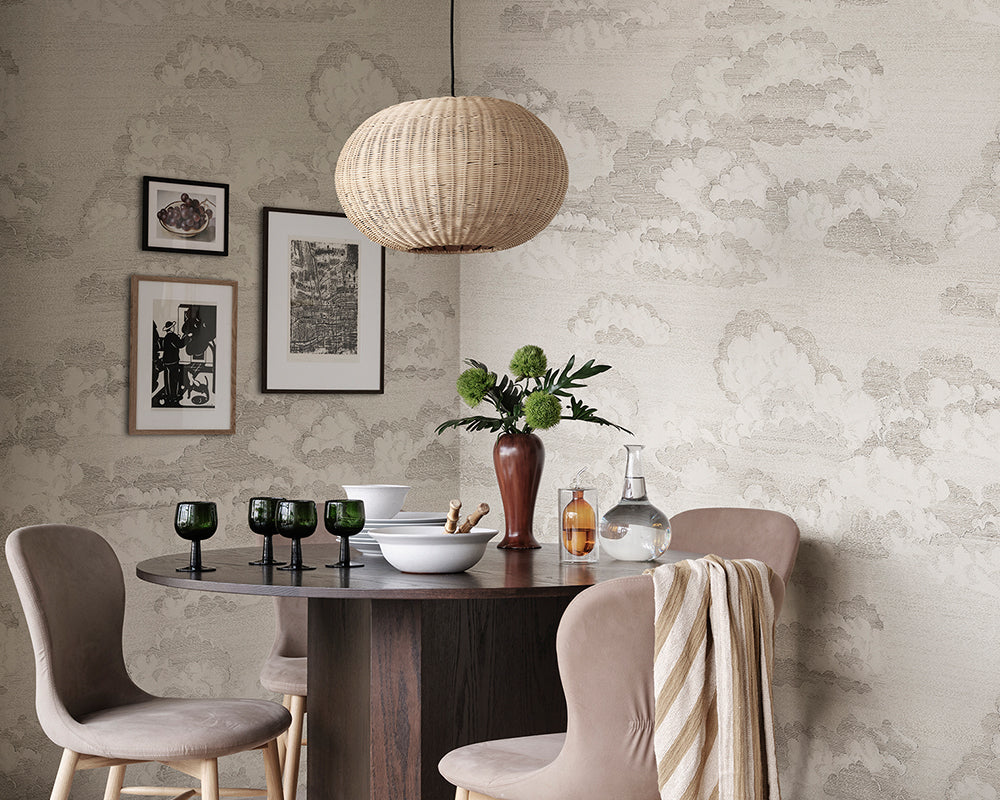 Sandberg Bonnie Mural Wallpaper in dining space