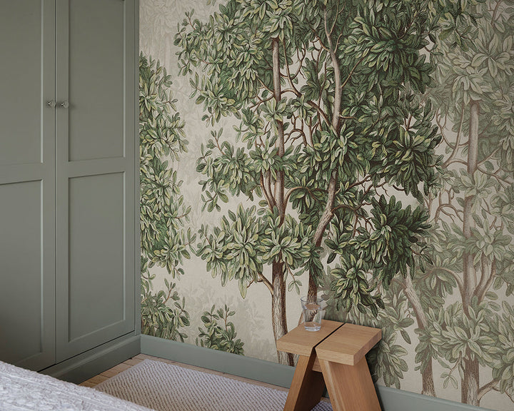 Sandberg Charles Mural Wallpaper in a bedroom