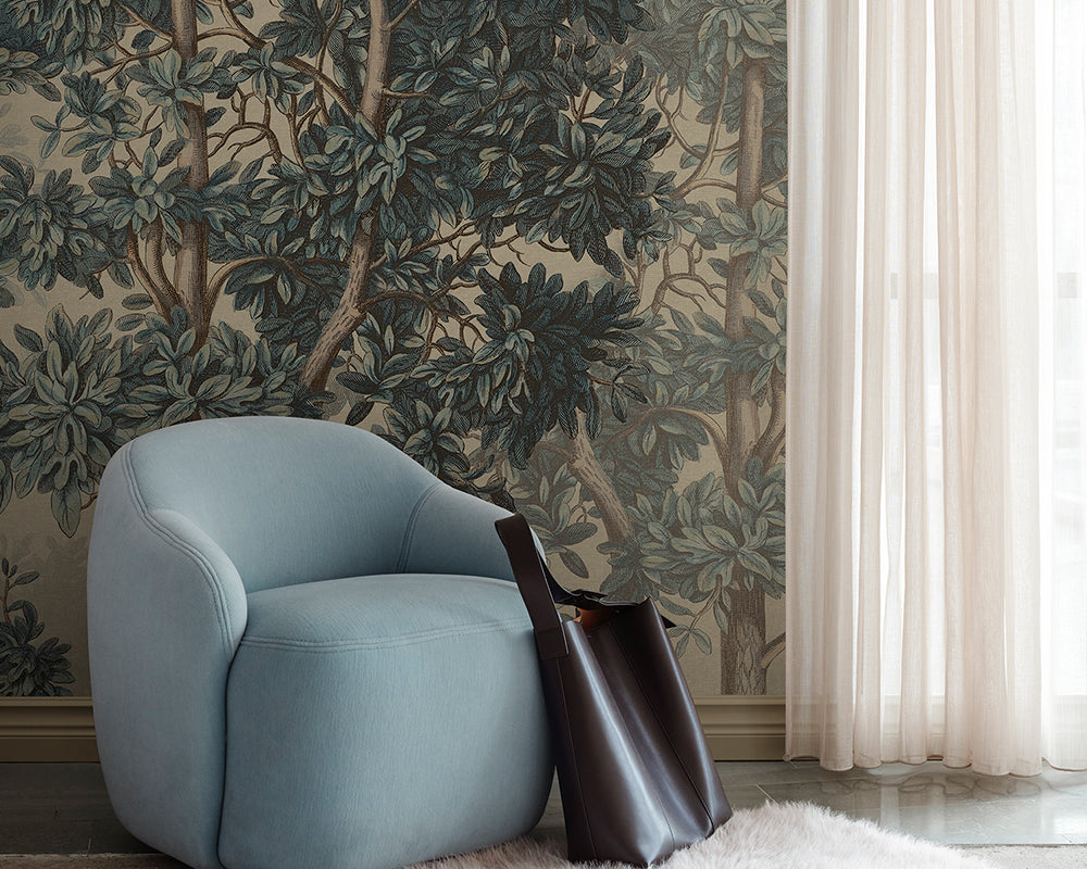 Sandberg Charles Mural Wallpaper in a living space