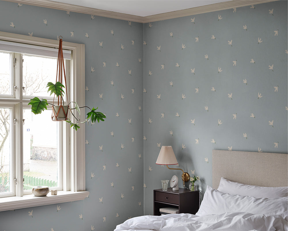 Sandberg Frida Wallpaper in a bedroom