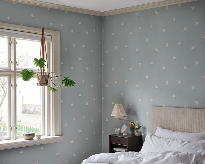 Sandberg Frida Wallpaper in a bedroom