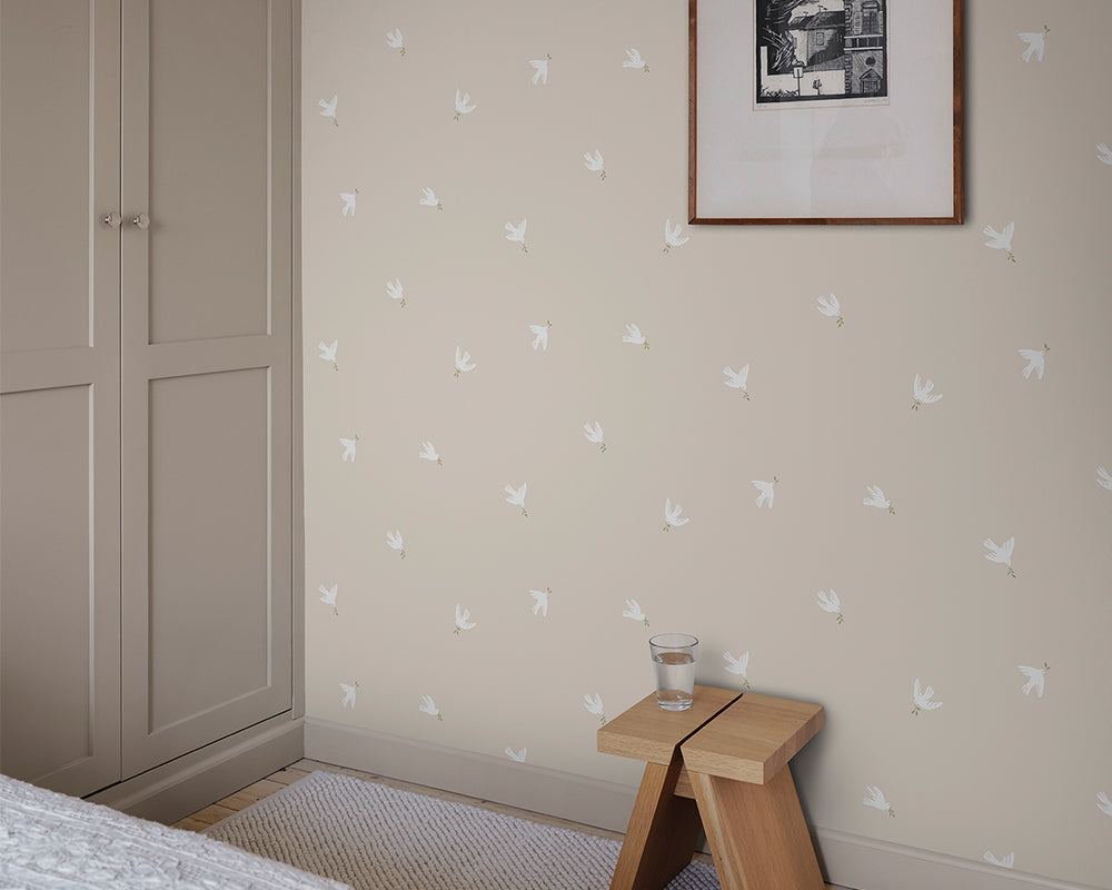 Sandberg Frida Wallpaper in a bedroom