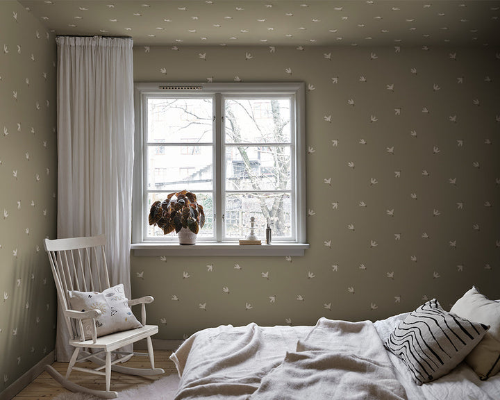 Sandberg Frida Wallpaper in a bedroom