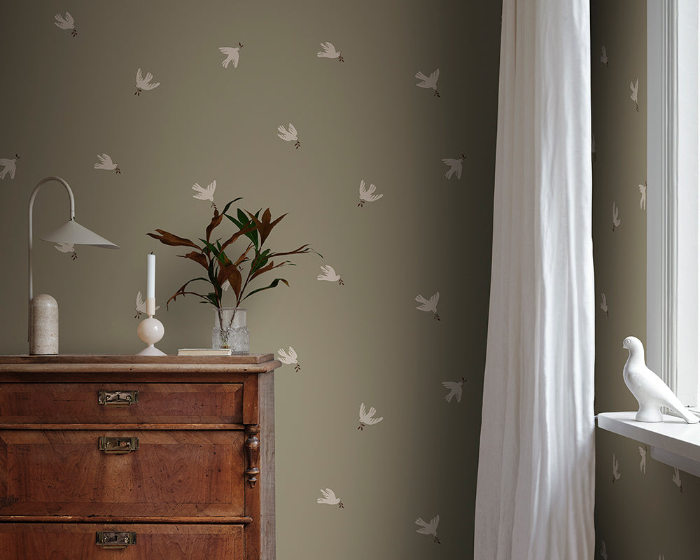 Sandberg Frida Wallpaper in a bedroom