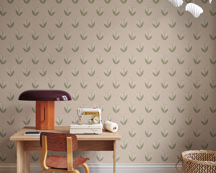 Sandberg Lilly Wallpaper in a kid's room