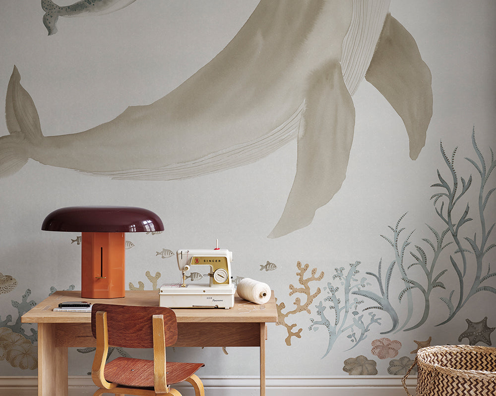 Sandberg Sally Mural Wallpaper in kid's room
