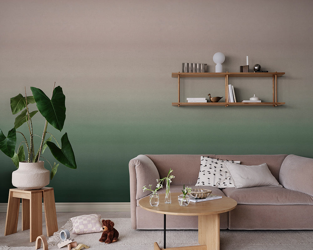 Sandberg Skymning Mural Wallpaper in a living room