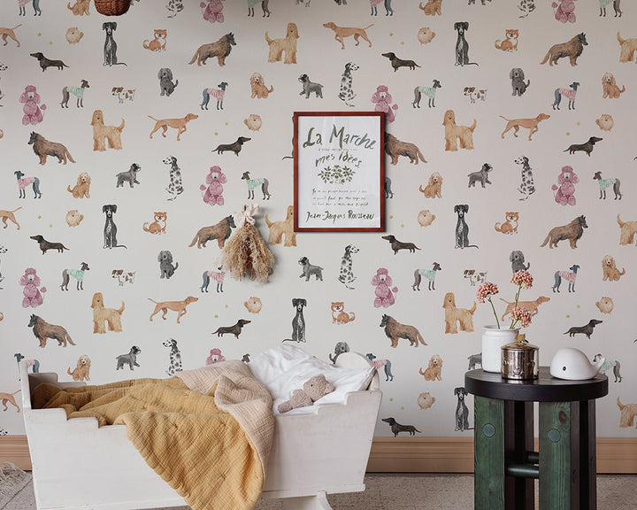 Sandberg Taiga and Friends Mural Wallpaper in a kid's room