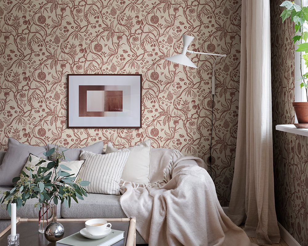 Sandberg Tree of Life Wallpaper in a living room