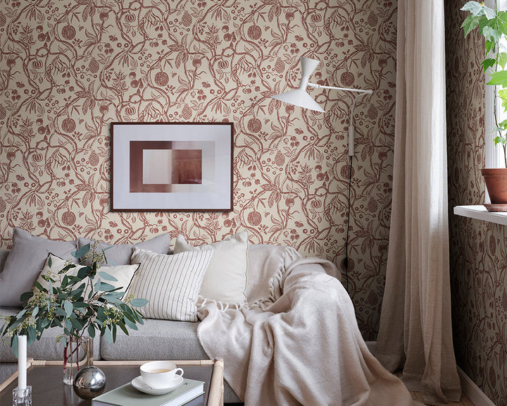 Sandberg Tree of Life Wallpaper in a living room