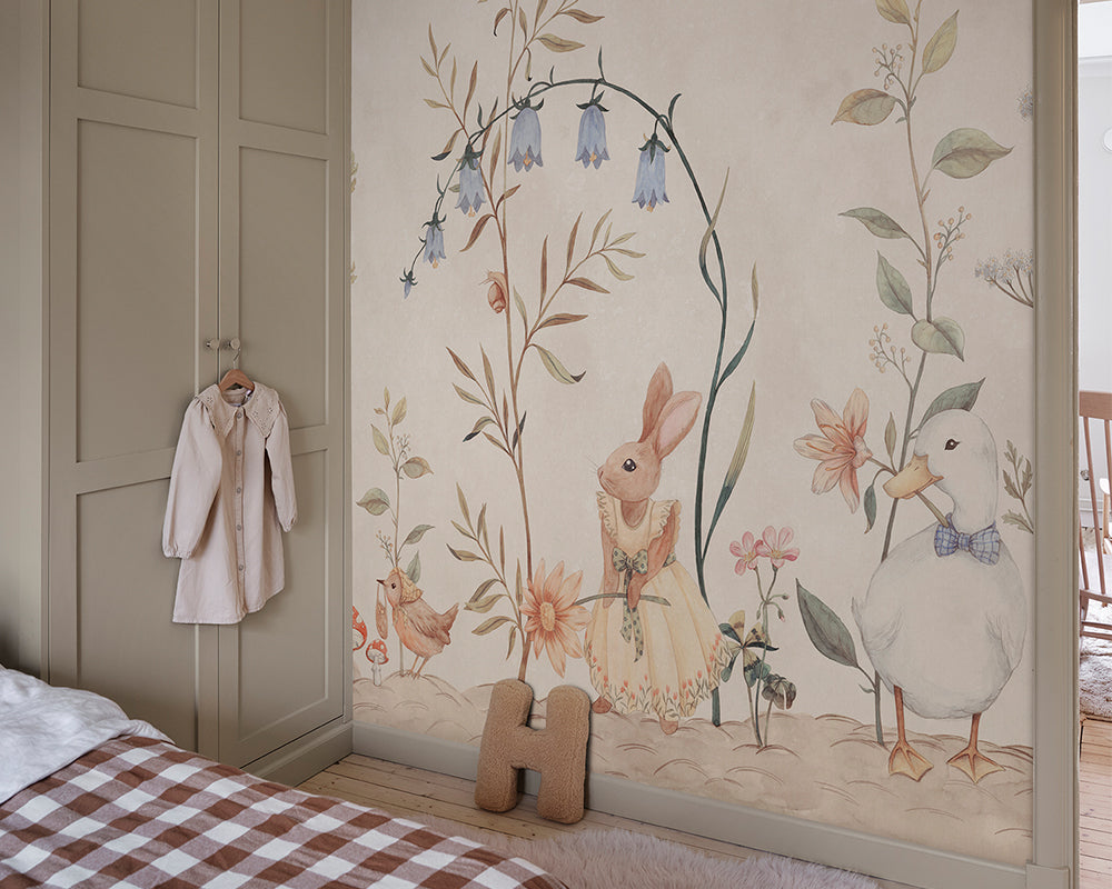 Sandberg Vilhelmina Mural Wallpaper in a child's bebroom