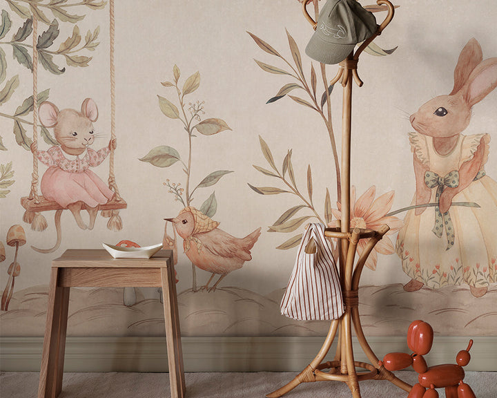 Sandberg Vilhelmina Mural Wallpaper in a child's bebroom