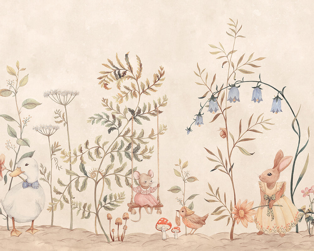 Sandberg Vilhelmina Mural Wallpaper in Beige