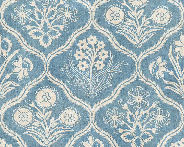 Sandberg Rosa Wallpaper in blue