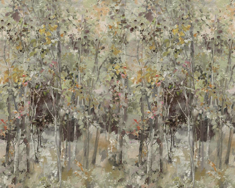 Designers Guild Bois De Bouleau Grasscloth Scene 1 Wallpaper