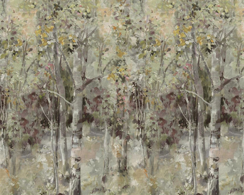 Designers Guild Bois De Bouleau Grasscloth Scene 2 Wallpaper
