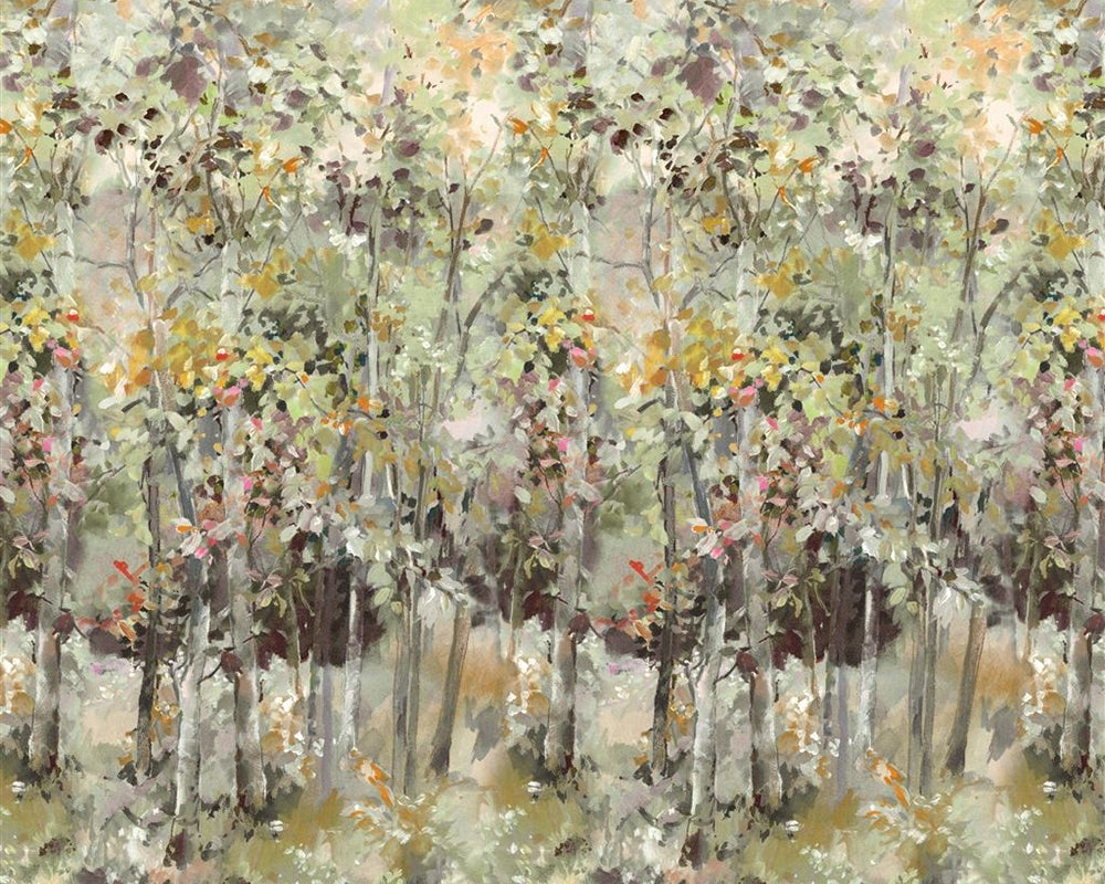 Designers Guild Bois De Bouleau Scene 1 Wallpaper