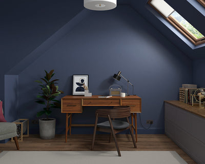 Dulux Heritage DH Oxford Blue Paint in Home Office
