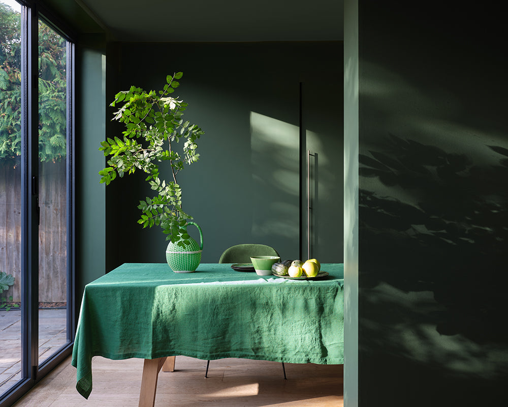 Beverly 310 paint by Farrow & Ball on the walls of a dining room