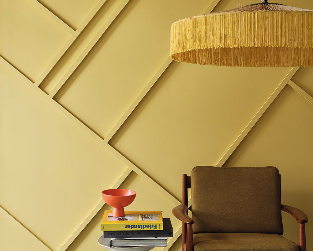 Citrona CC3 paint by Farrow & Ball used on a feature wall