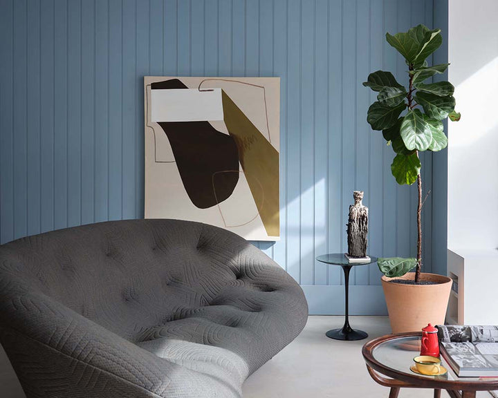 Kittiwake 307 paint by Farrow & Ball used in a contemporary living space