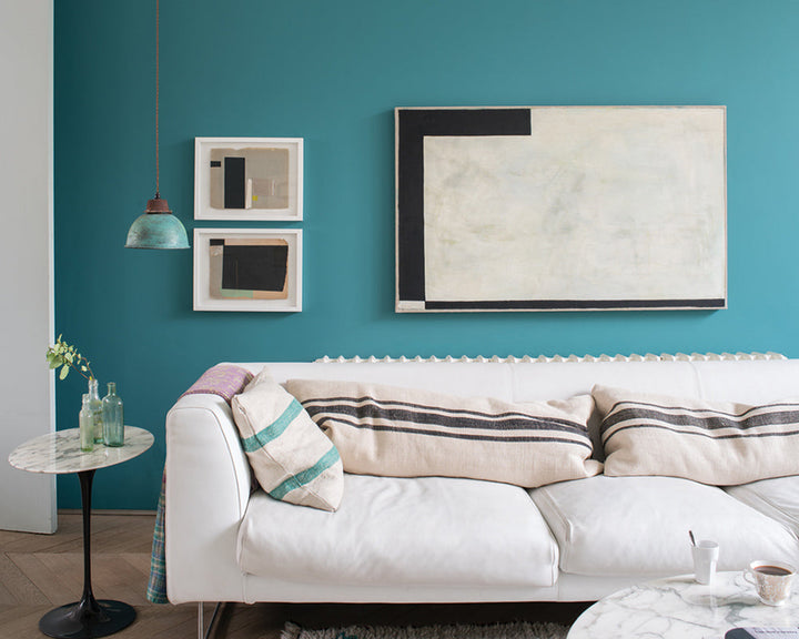 Vardo 288 paint by Farrow & Ball on the walls of a modern living room