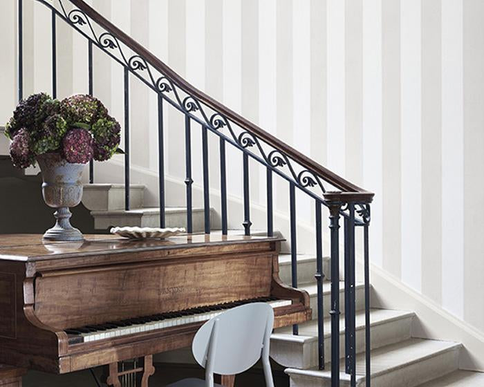 Little Greene Broad Stripe Lilac Grey 0286BSLILAC Wallpaper