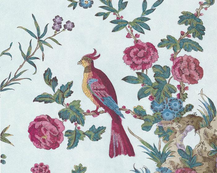 Little Greene Darwin Azure 0247DAAZURE Wallpaper