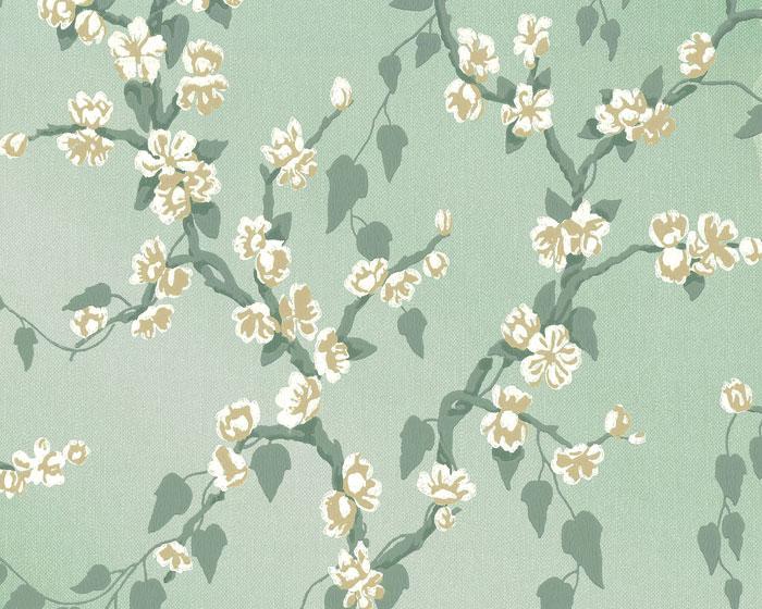 Little Greene Sakura Aqua Lustre 0247SAAQUAL Wallpaper