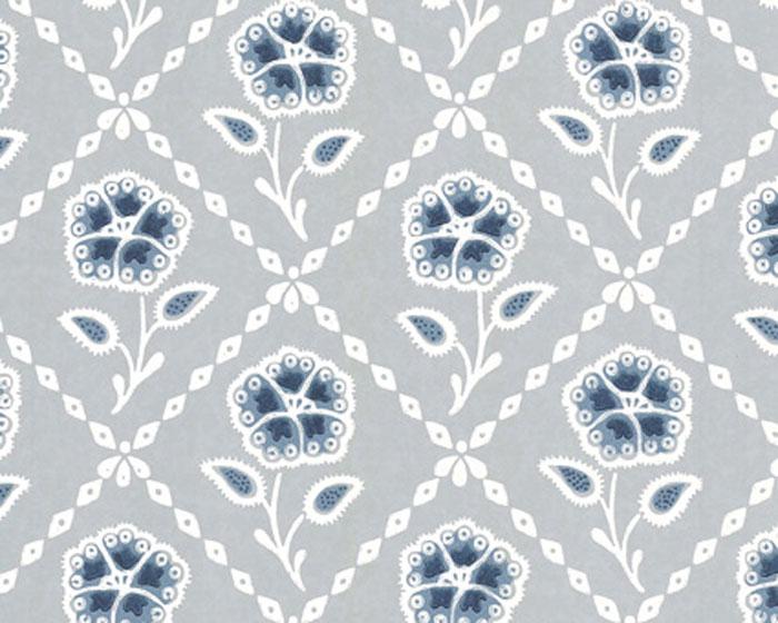 Little Greene Whitehall Prussian 0248WHPRUSS Wallpaper