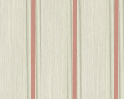 Little Greene Cavendish Stripe Brush Red 0286CVBRRED Wallpaper