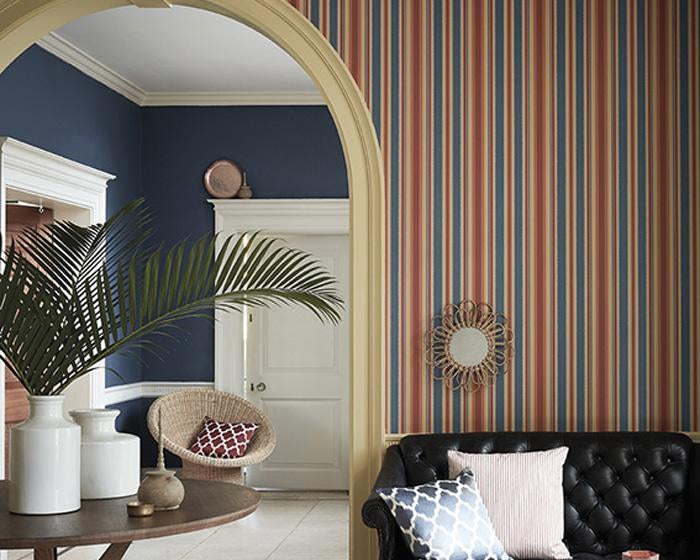 Little Greene Colonial Stripe Morocco 0286CLMOROC Wallpaper