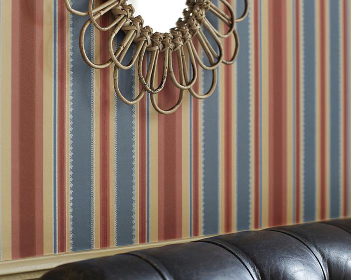Little Greene Colonial Stripe Morocco 0286CLMOROC Wallpaper