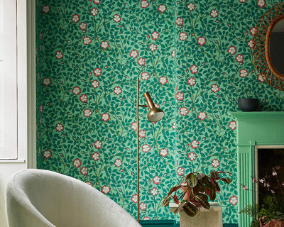 Little Greene Briar Rose Wallpaper in a room