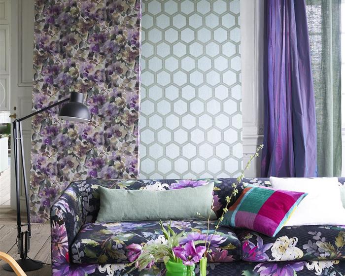 Designers Guild Surimono Amethyst PDG1062/03 Wallpaper