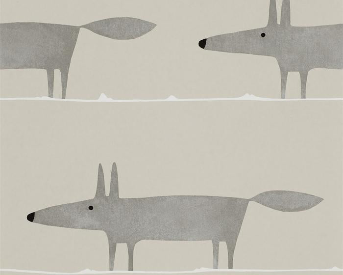 Scion Mr Fox Silver 110844 Wallpaper