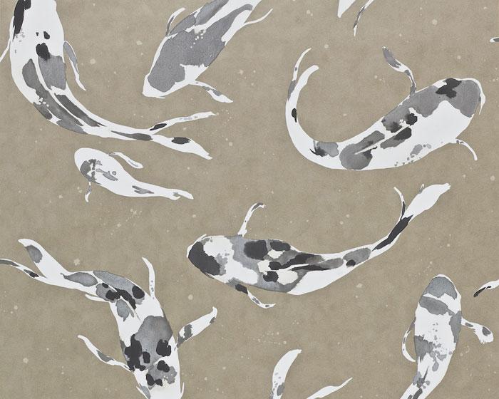 Harlequin Koi Metal 110900 Wallpaper