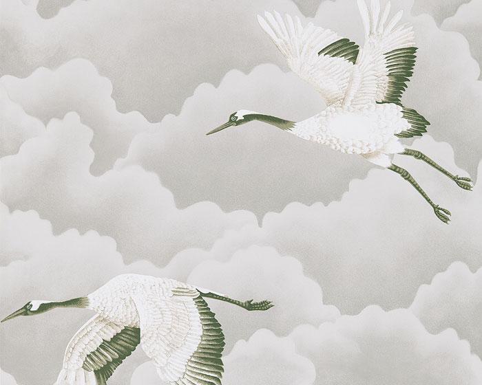 Harlequin Cranes In Flight Platinum 111230 Wallpaper